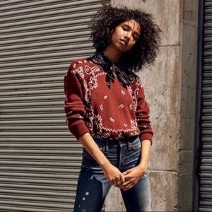 Madewell Bandana Sweater - Small